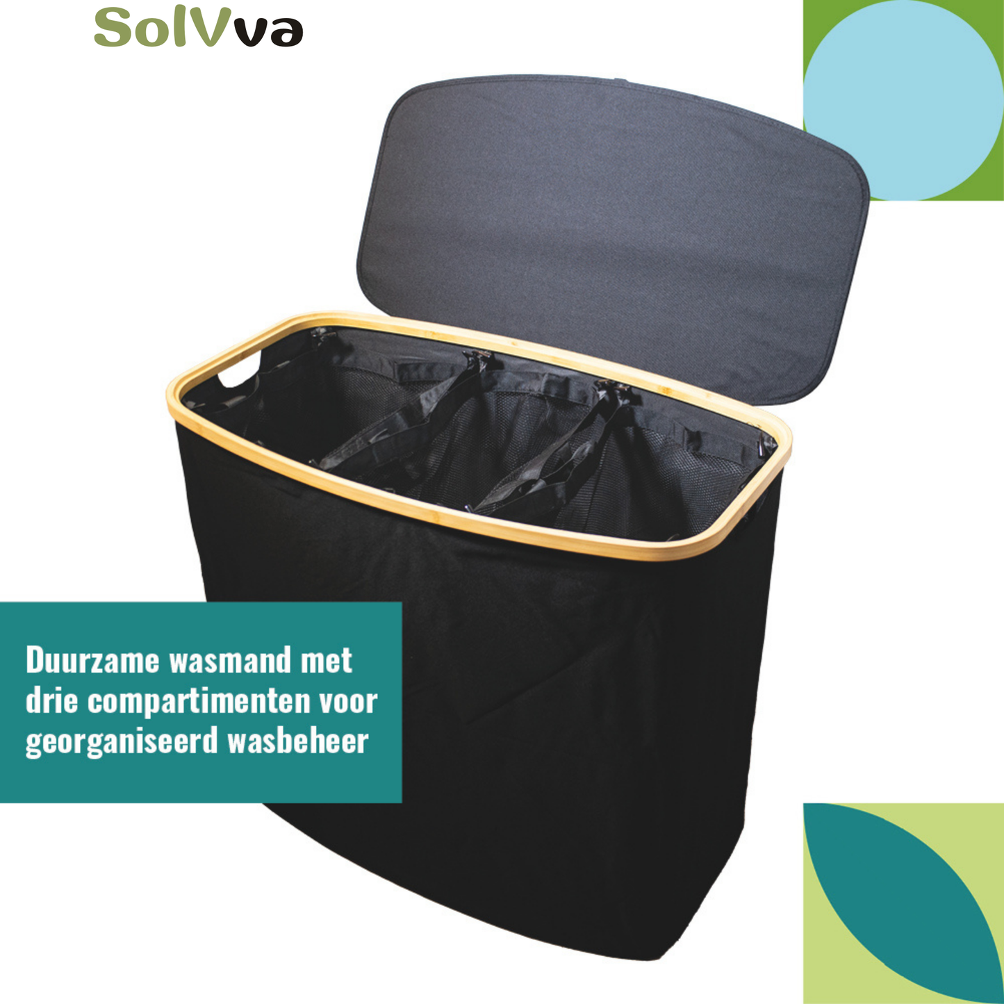 SolVva SortEasy 3 Wasmand met 3 vakken