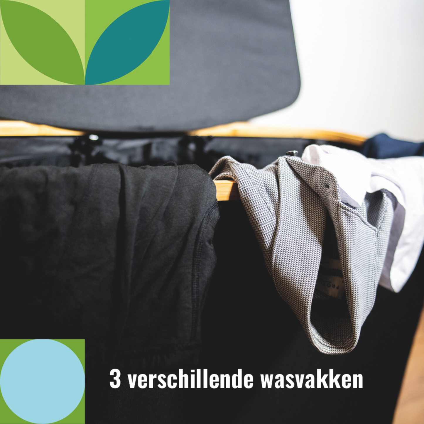 SolVva SortEasy 3 Wasmand met 3 vakken