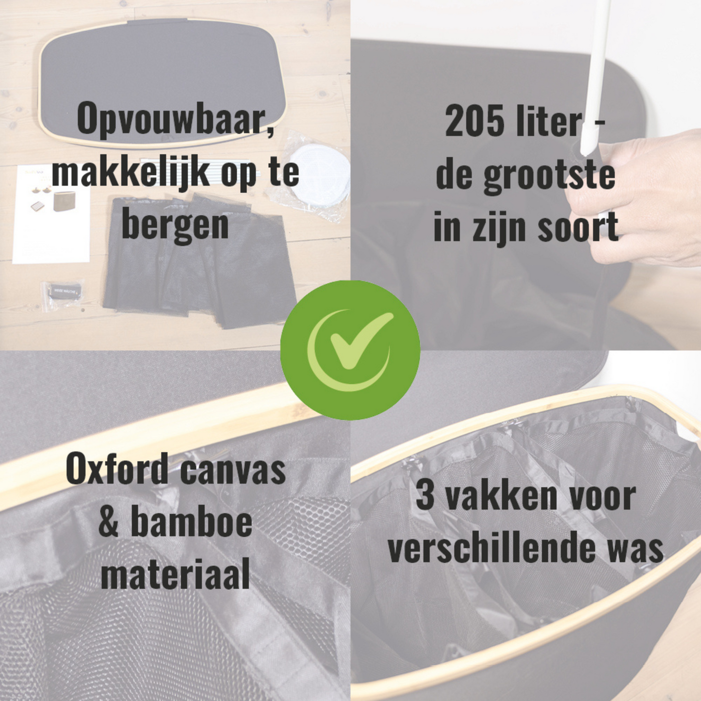 SolVva SortEasy 3 Wasmand met 3 vakken